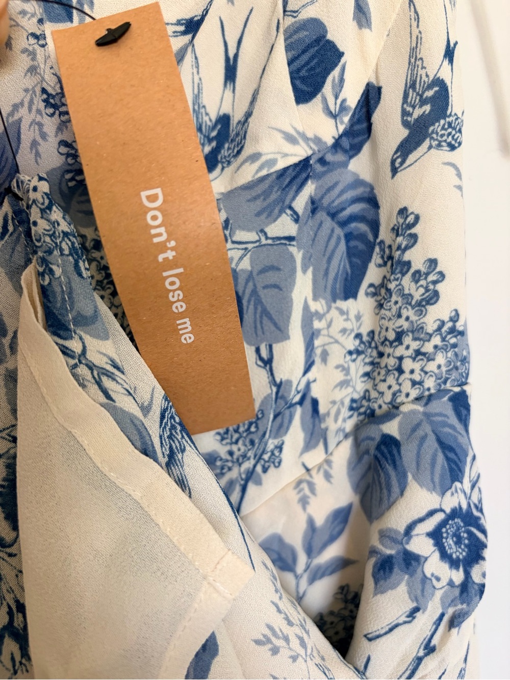 Reformation Petites Kourtney Midi Dress Size 0P, Floral Light Blue Ivory, NWT - Picture 9 of 15